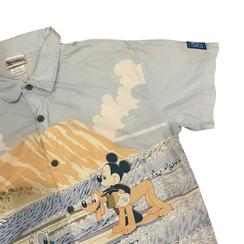 Walt Disney World XXL Vintage Hawaiian All Over Print Short Sleeve Button Down - Picture 5 of 10
